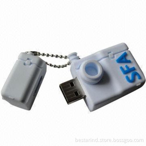 Customized USB Flash Drive, Camera Shape Design, Embossed/Printed Logo, Ideal for Promotions